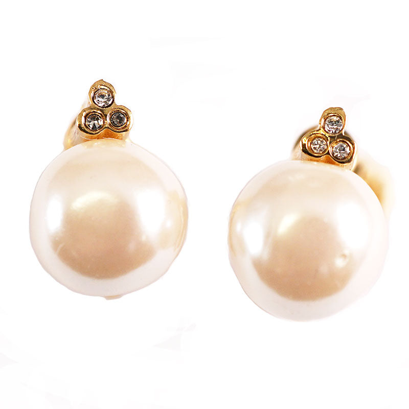 パール イヤリング ヴィンテージアクセサリー 22KTゴールドプレート 金 ニッケルフリー KEYES カナダ製 欧米 プレゼント ギフト