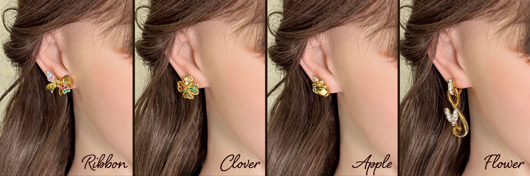 カナダ製のゴールドイヤリング ４種類 ヴィンテージアクセサリー 22KTゴールドプレート 金 ニッケルフリー KEYES 欧米 プレゼント ギフト