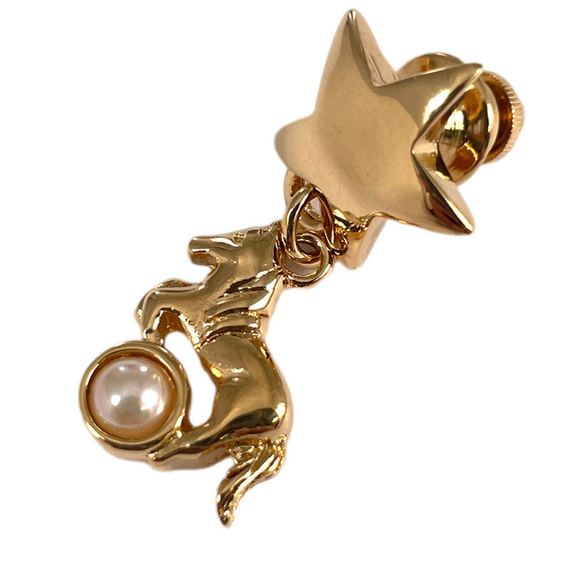 馬のモチーフ ピンブローチ ヴィンテージアクセサリー 22KTゴールドプレート 金 ニッケルフリー KEYES カナダ製 欧米 プレゼント ギフト