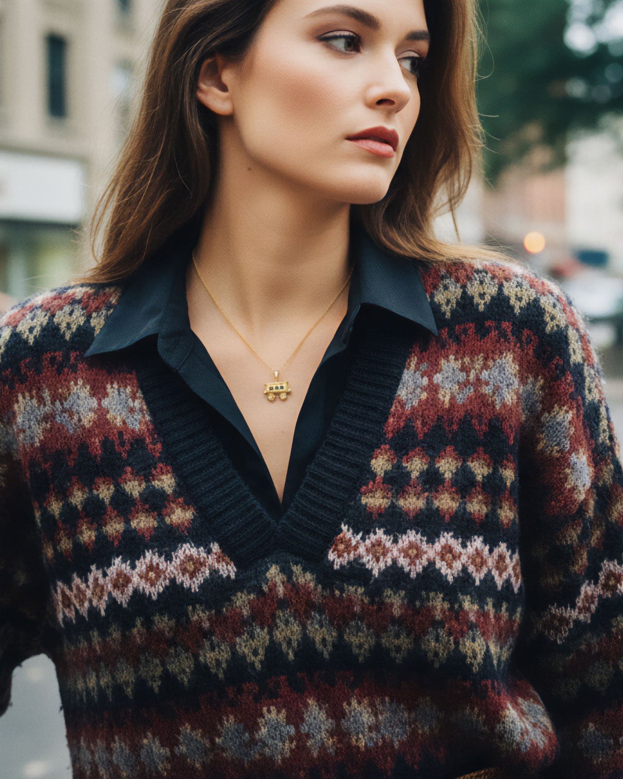 【RapportSelection】ネックレス 列車 ゴールド カナダ製 111402