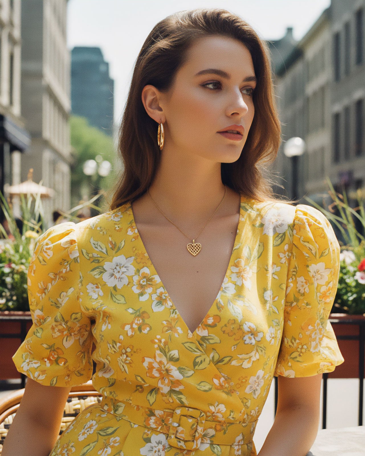 【RapportSelection】ネックレス メッシュハート ゴールド カナダ製 111440