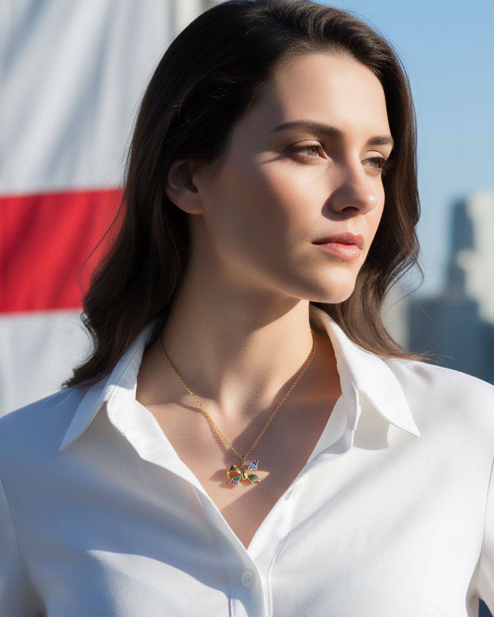 【RapportSelection】ネックレス リボン ゴールド カナダ製 111464