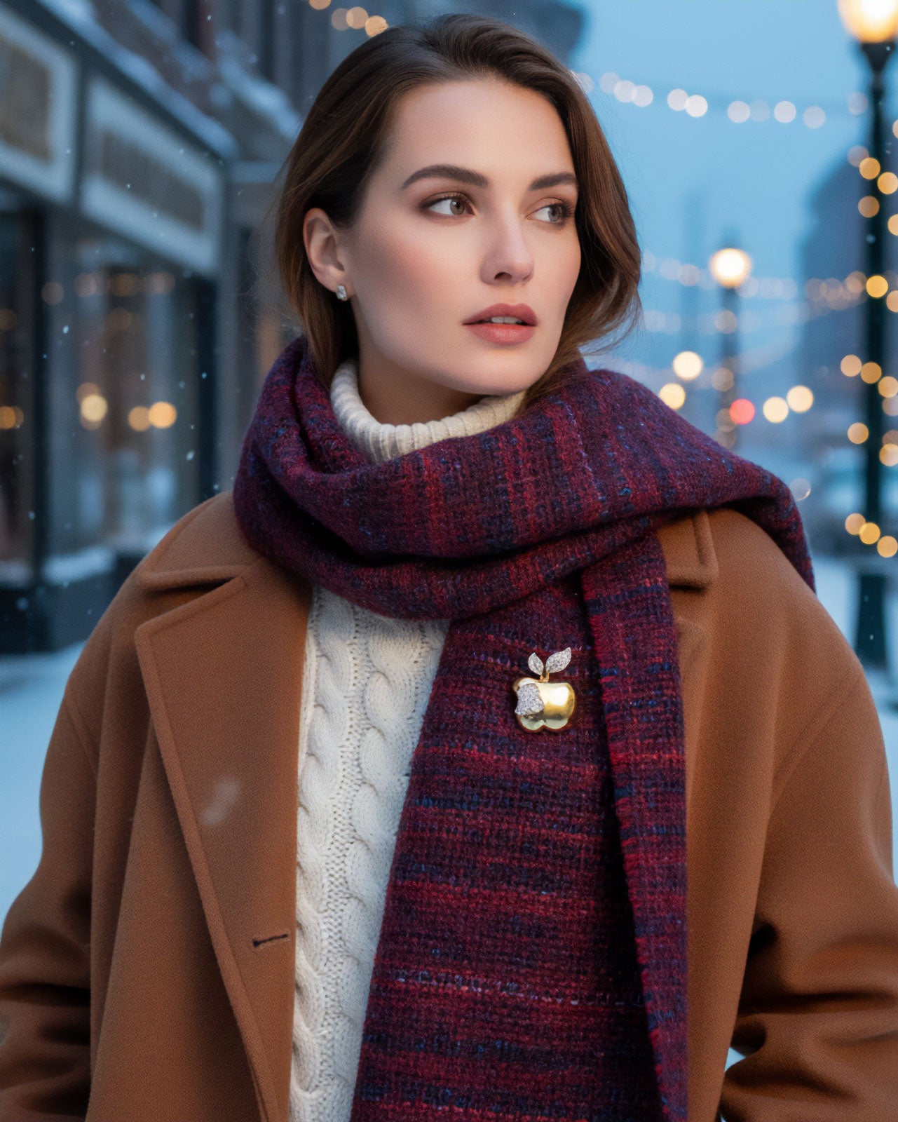 【RapportSelection】ブローチ リンゴ ゴールド カナダ製 111705