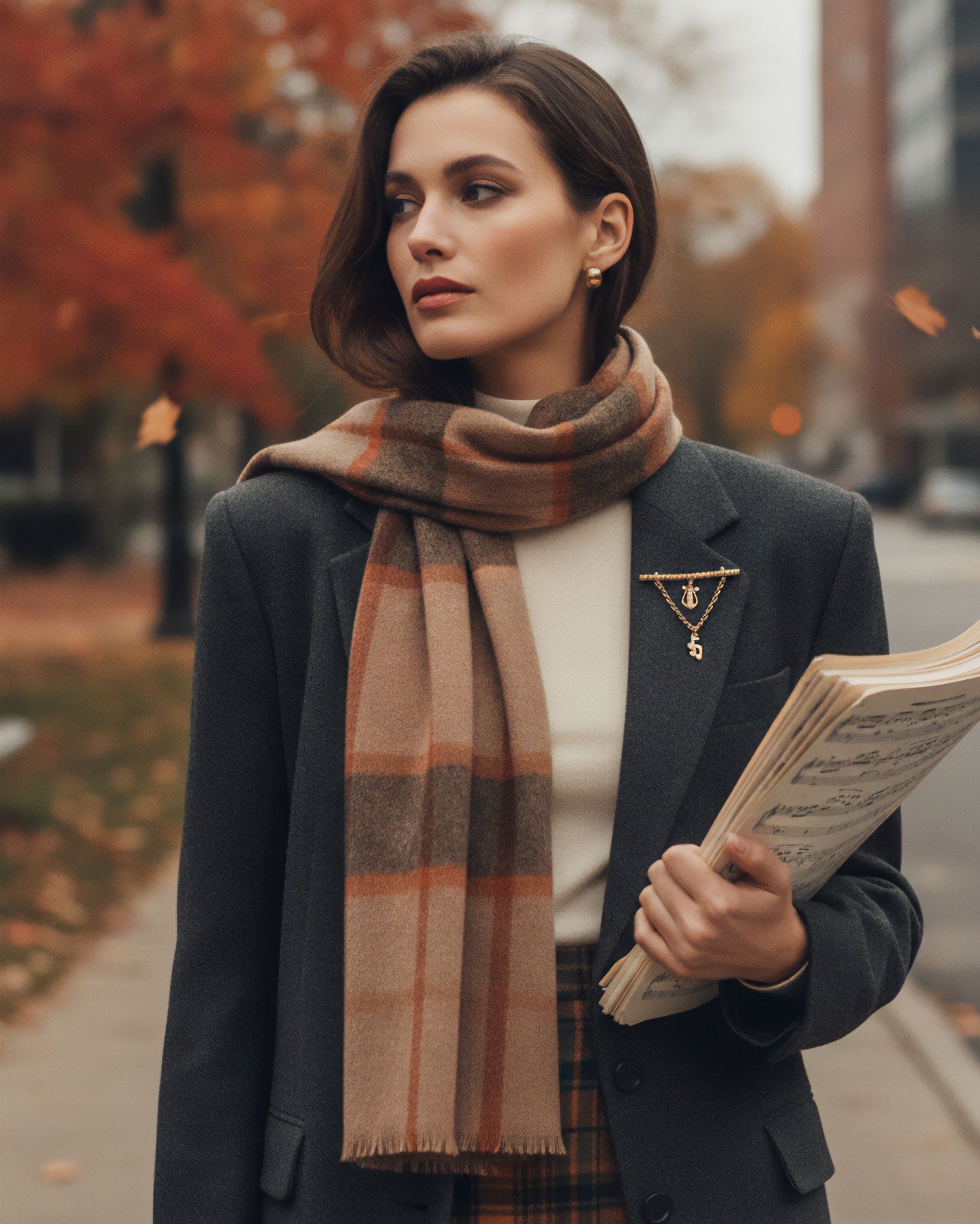 【RapportSelection】ブローチ ハープ＆音符 ゴールド カナダ製 111732