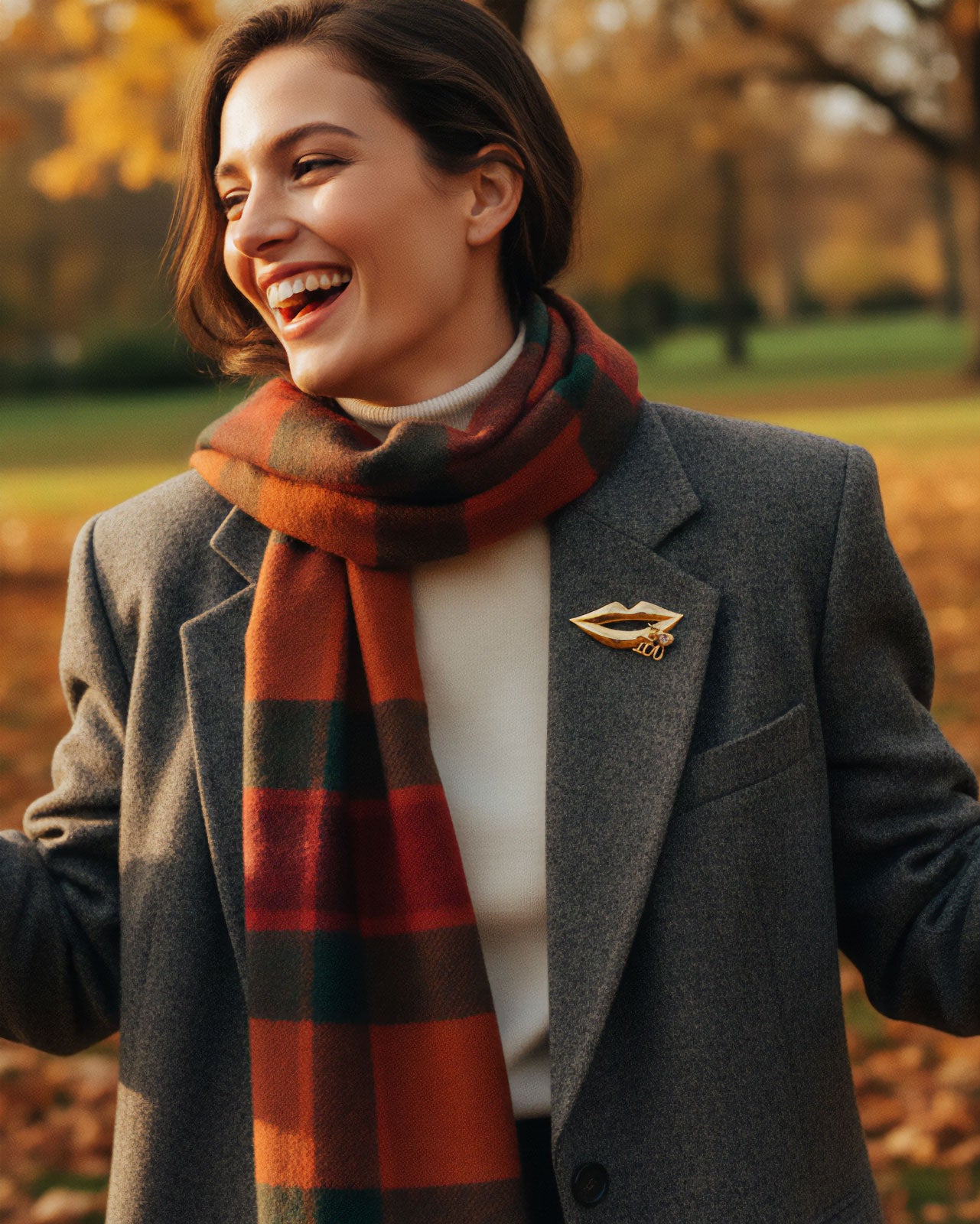 【RapportSelection】ブローチ リップ ゴールド カナダ製 111736