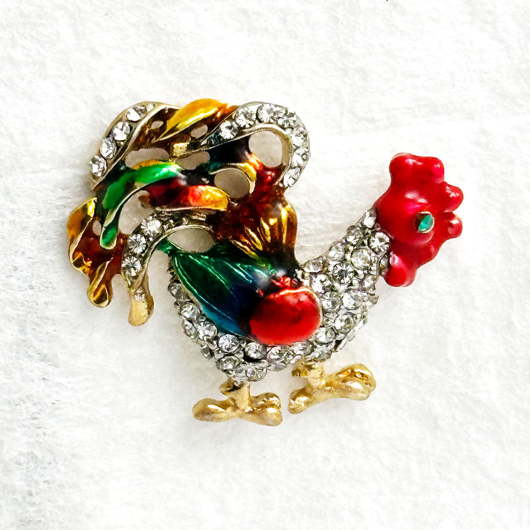 にわとりのピンブローチ レディースファッション アクセサリー プレゼント ギフト