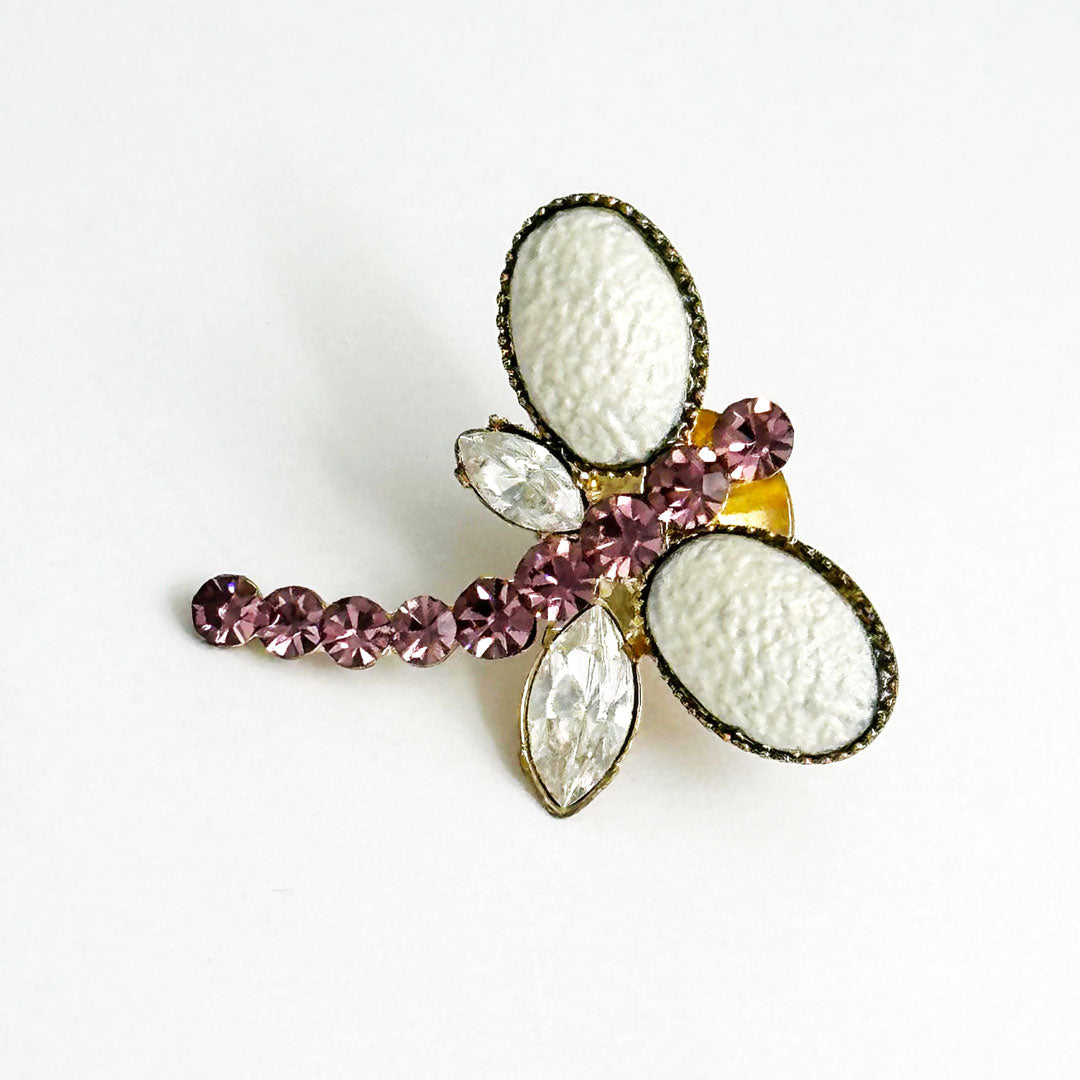 ピンクゴールドのトンボのピンブローチ レディースファッション アクセサリー プレゼント ギフト