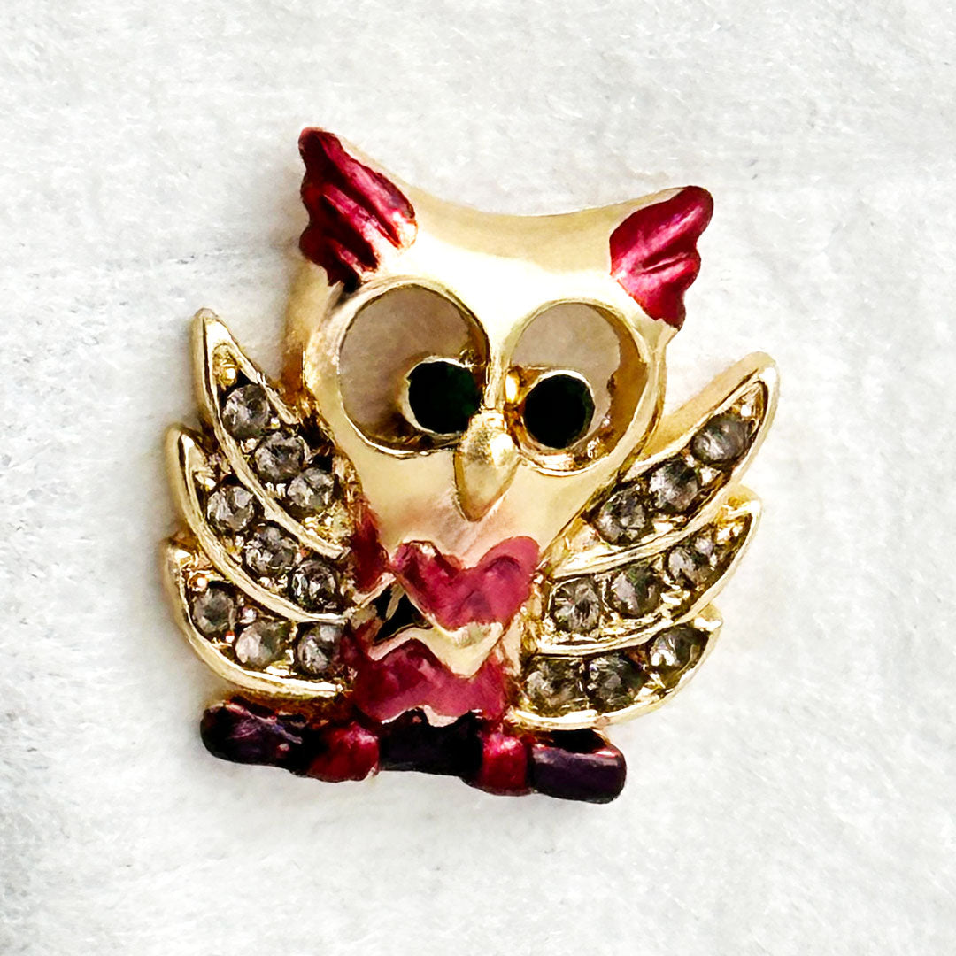 ふくろうのピンブローチ レディースファッション アクセサリー プレゼント ギフト