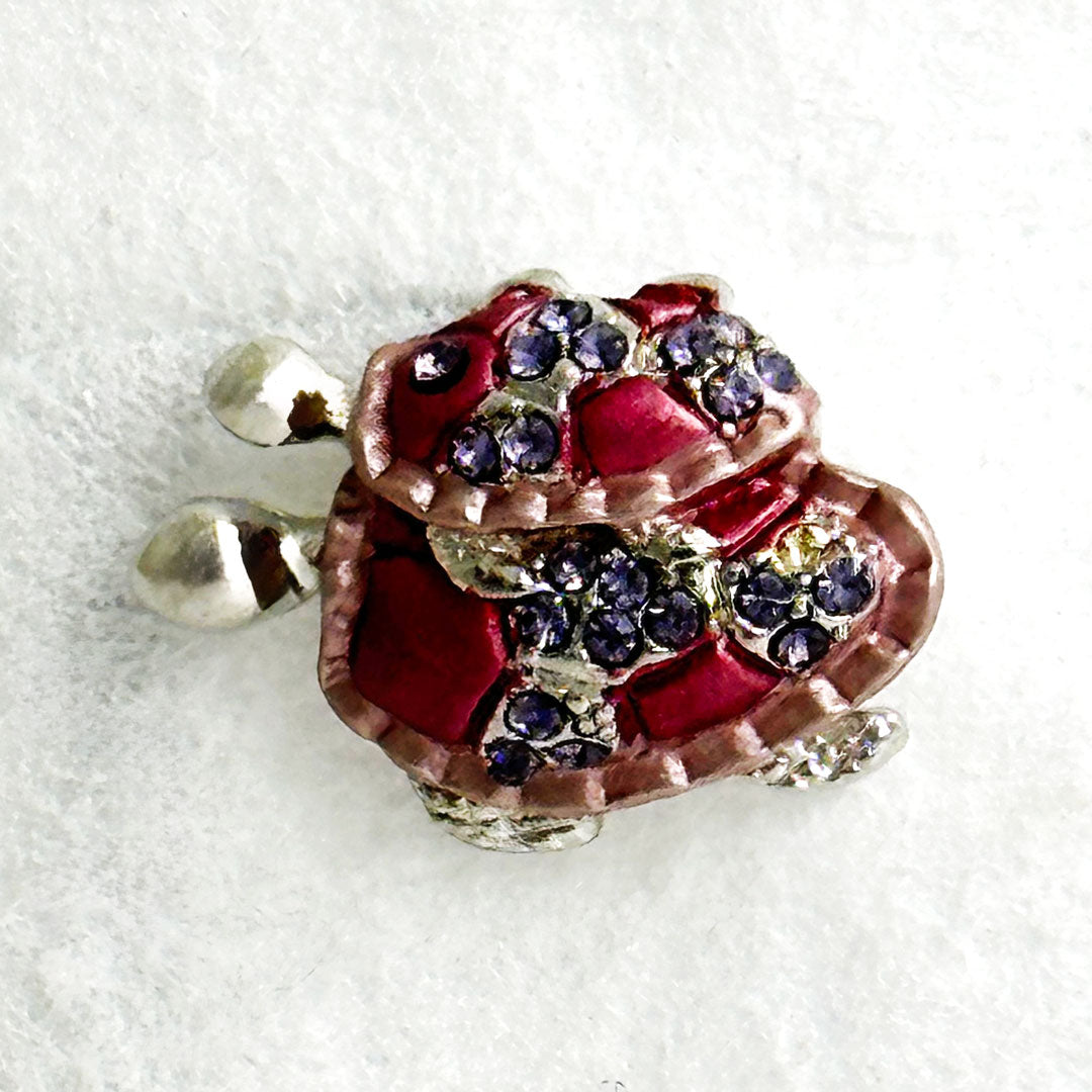 亀のピンブローチ レディースファッション アクセサリー グリーン ピンク プレゼント ギフト