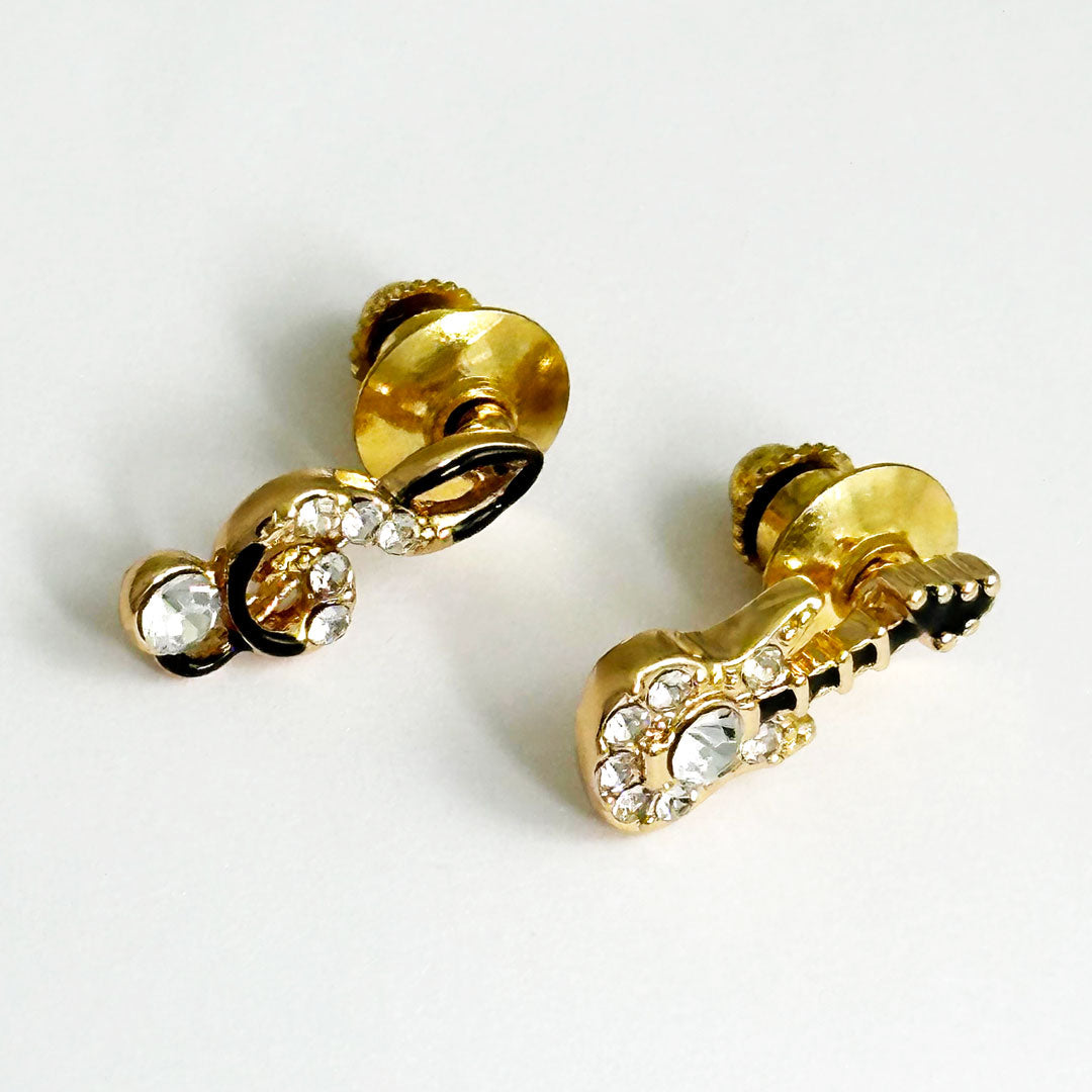 小っちゃくてカワイイ ト音記号とギターのピンブローチ レディースアクセサリー ファッション プレゼント ギフト