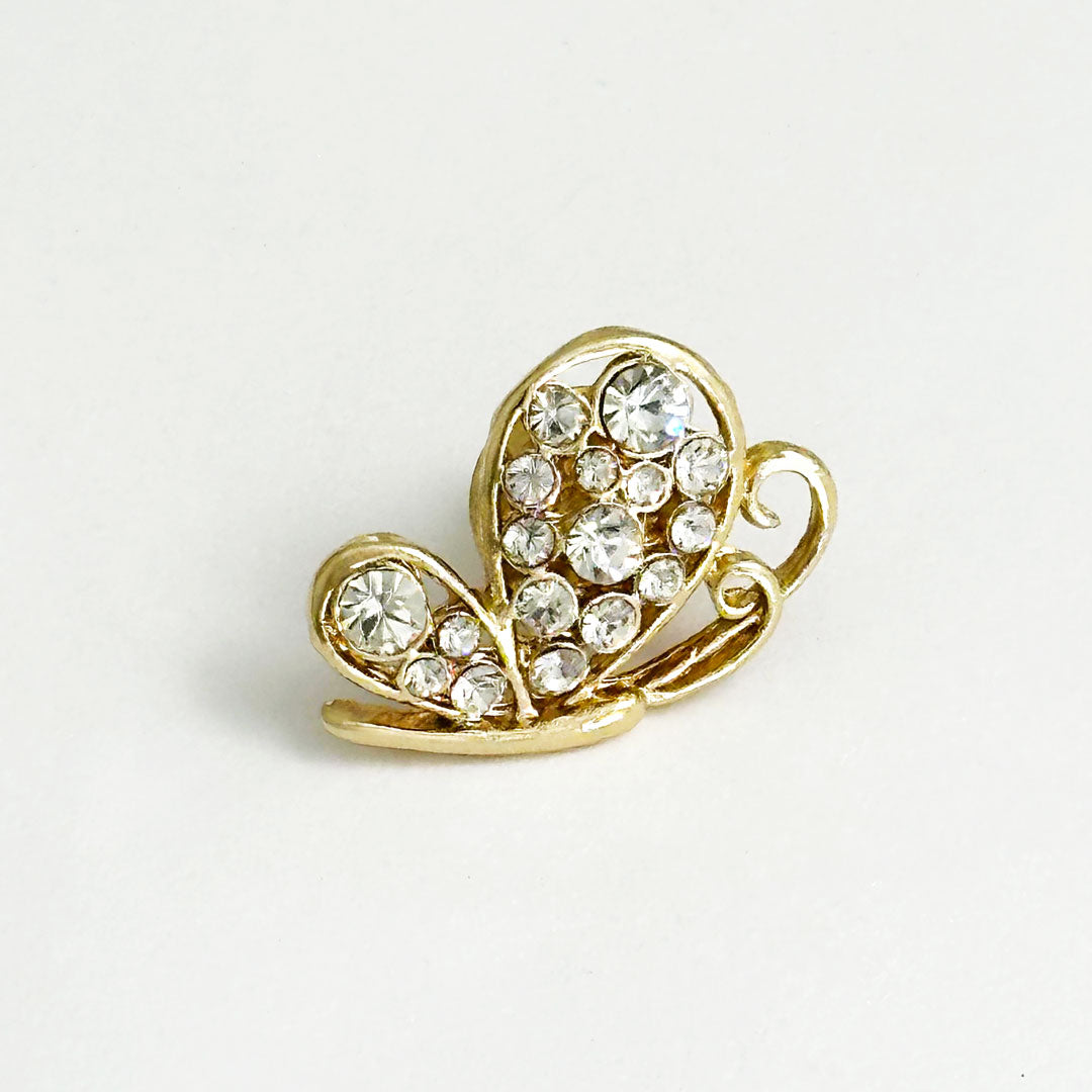 金のきらきらちょうちょのピンブローチ レディースファッション アクセサリー プレゼント ギフト