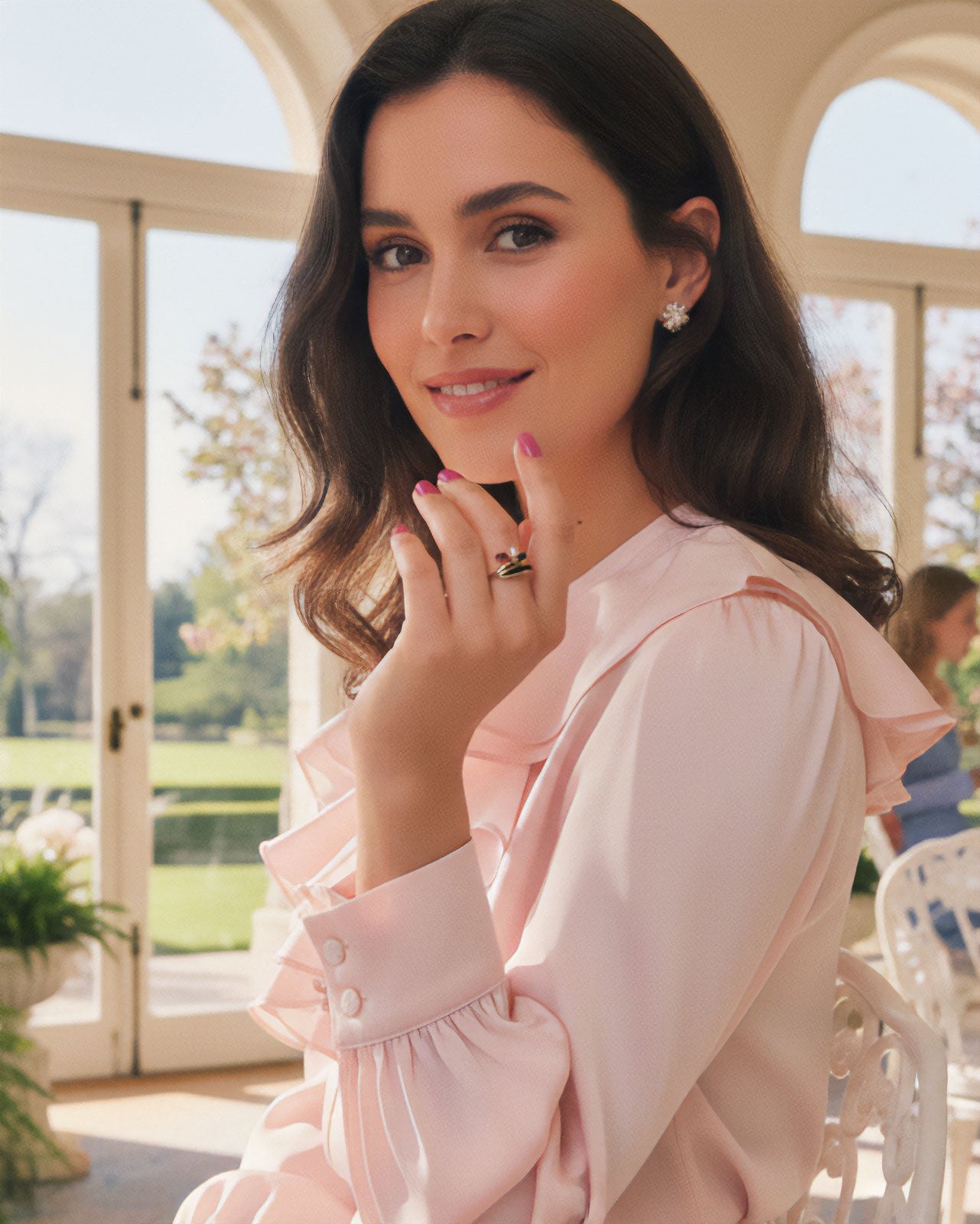 ヴィンテージリング マルチカラーの可愛い指輪 ヴィンテージアクセサリー 22KTゴールドプレート 金 ニッケルフリー KEYES カナダ製 欧米 #13号 プレゼント ギフト