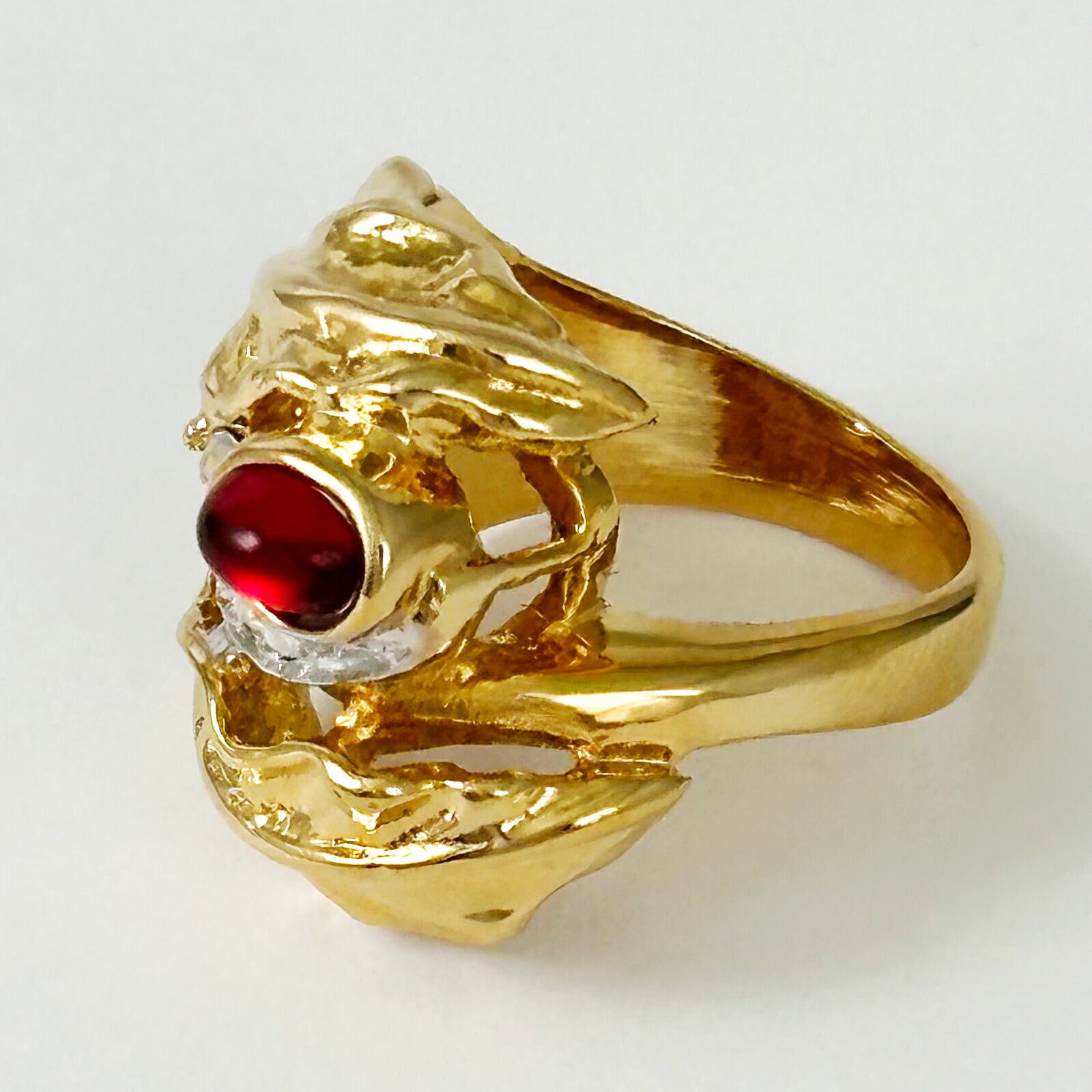 ヴィンテージリング ヴィンテージアクセサリー コスチュームジュエリー 11号 存在感あるカクテルリング 可愛い指輪 22KTゴールドプレート 金 ニッケルフリー KEYES カナダ製 欧米 プレゼント ギフト