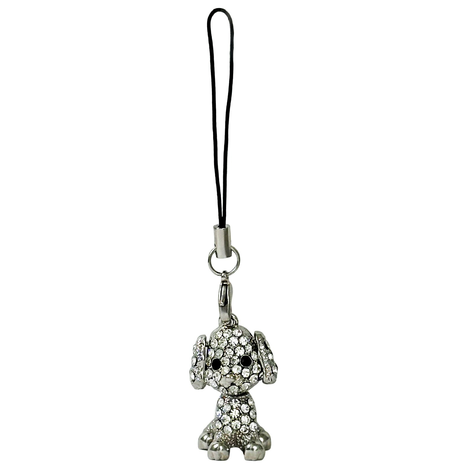 お座りわんこの携帯ストラップ 犬モチーフ マスコットチャーム レトロ 個性派 開運