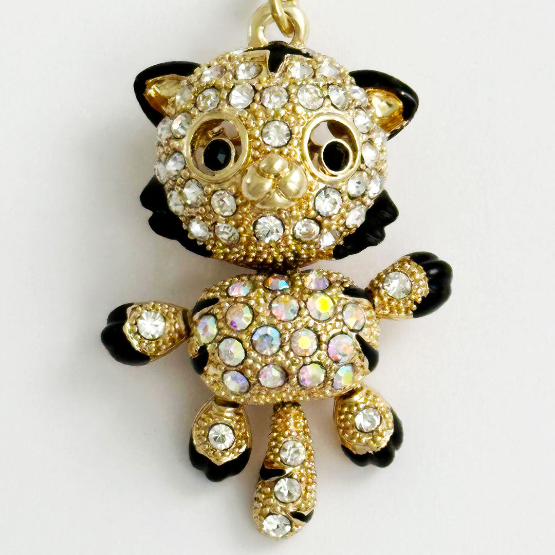 きらきらラインストーン 可愛いタヌキのキーホルダー キーリング ペア お揃い シルバー ゴールド プレゼント ギフト