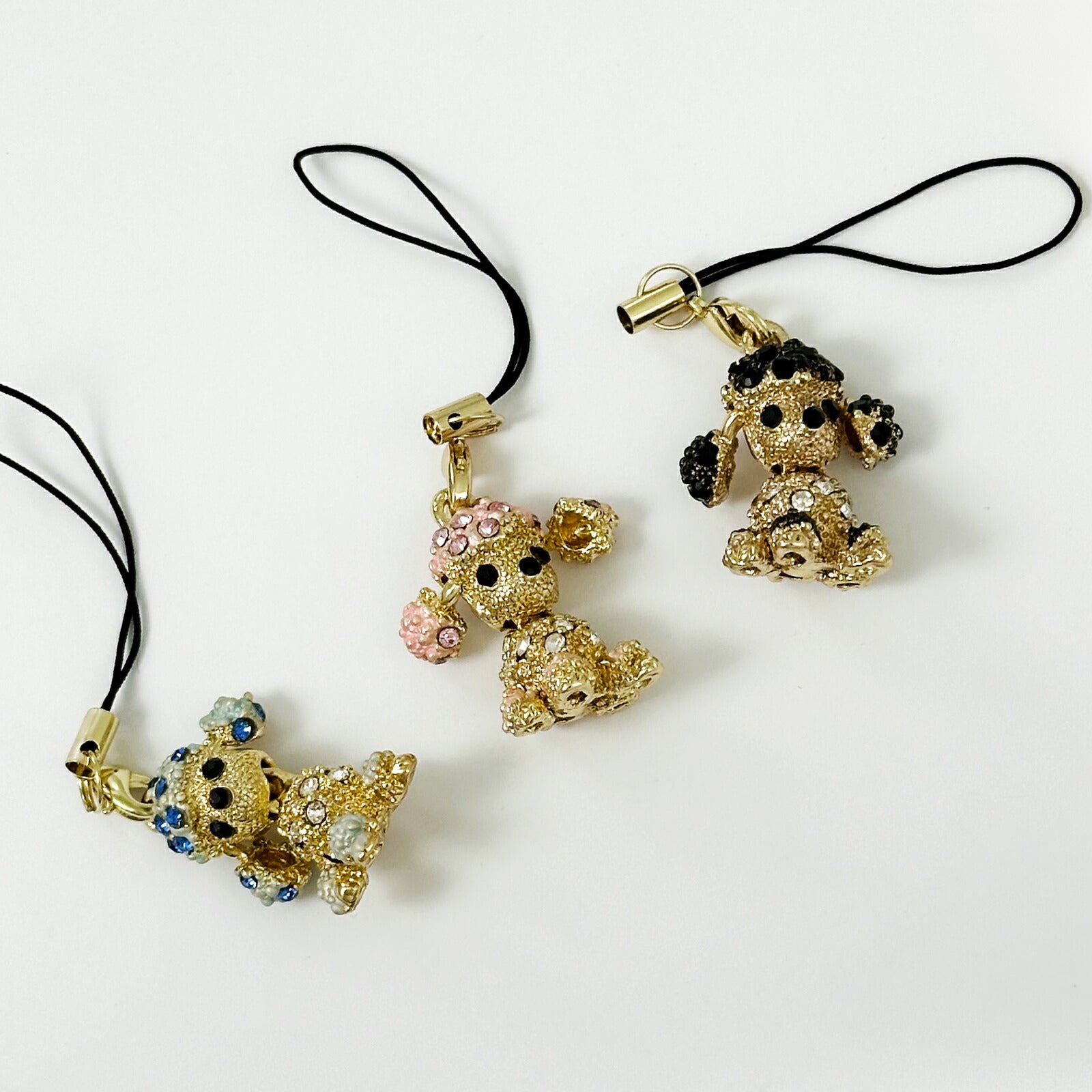 可愛いプードルの携帯ストラップ モチーフ マスコットチャーム レトロ 個性派 開運