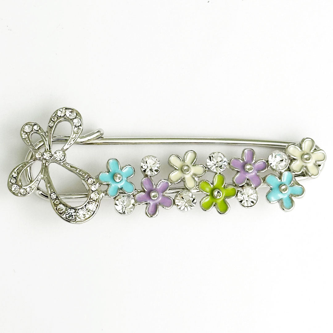 お花がファンシーなキルトピン ストールピン 大きな安全ピン プレゼント ギフト