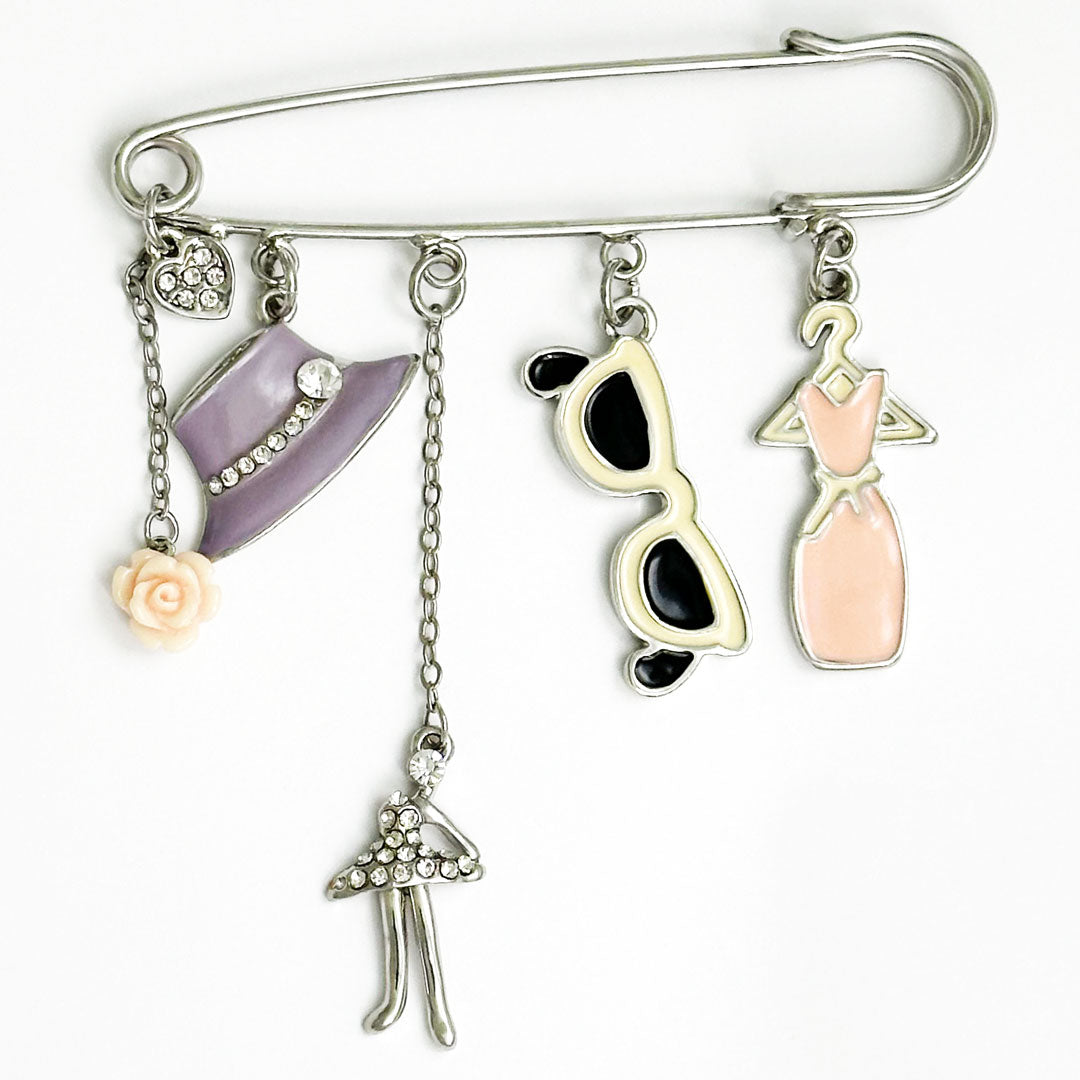 とっても楽しい ファンシーなキルトピン ストールピン 大きい安全ピン プレゼント ギフト