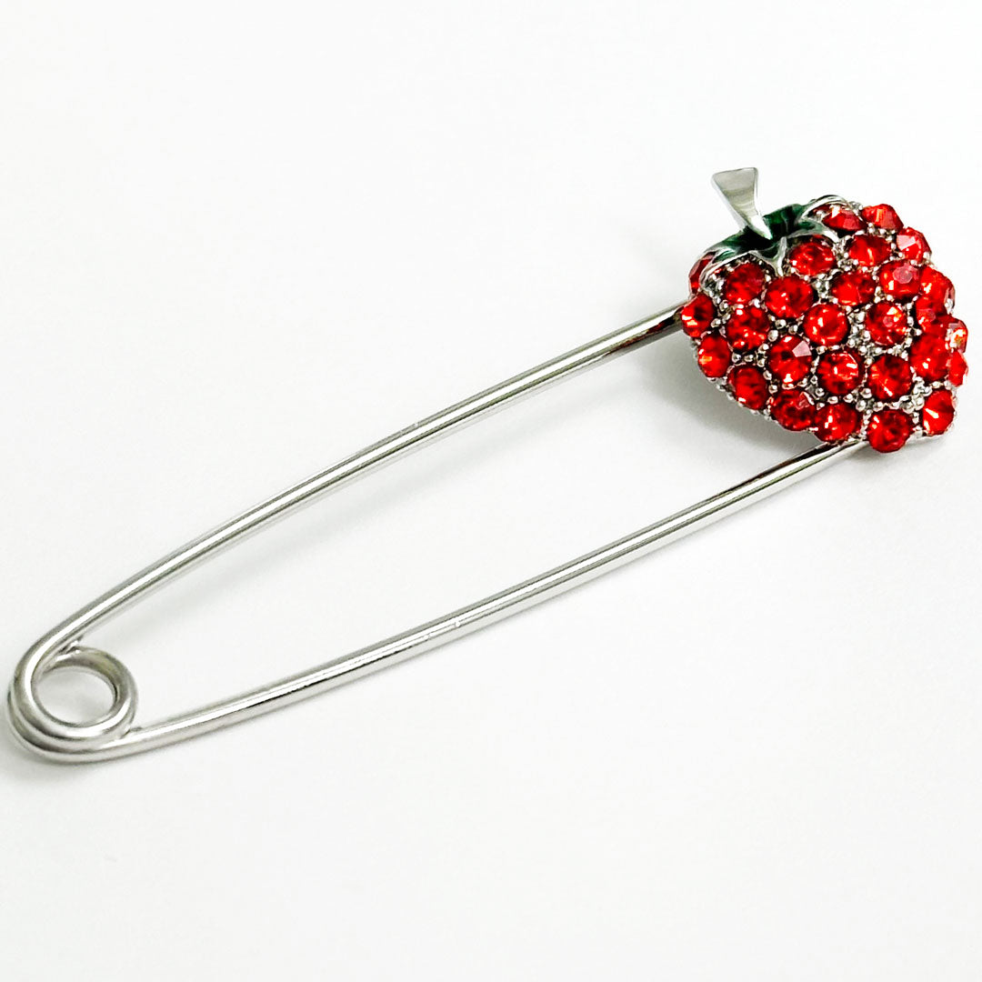 可愛いイチゴのキルトピン ストールピン 大きい安全ピン プレゼント ギフト