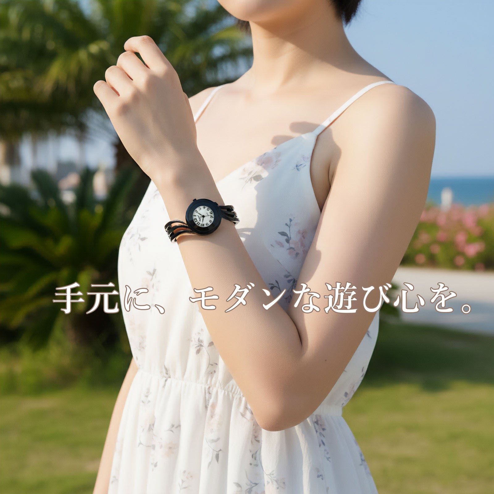 【Rapport】 バングルウォッチ ツイストバングル 見やすい 上品 レディース 腕時計