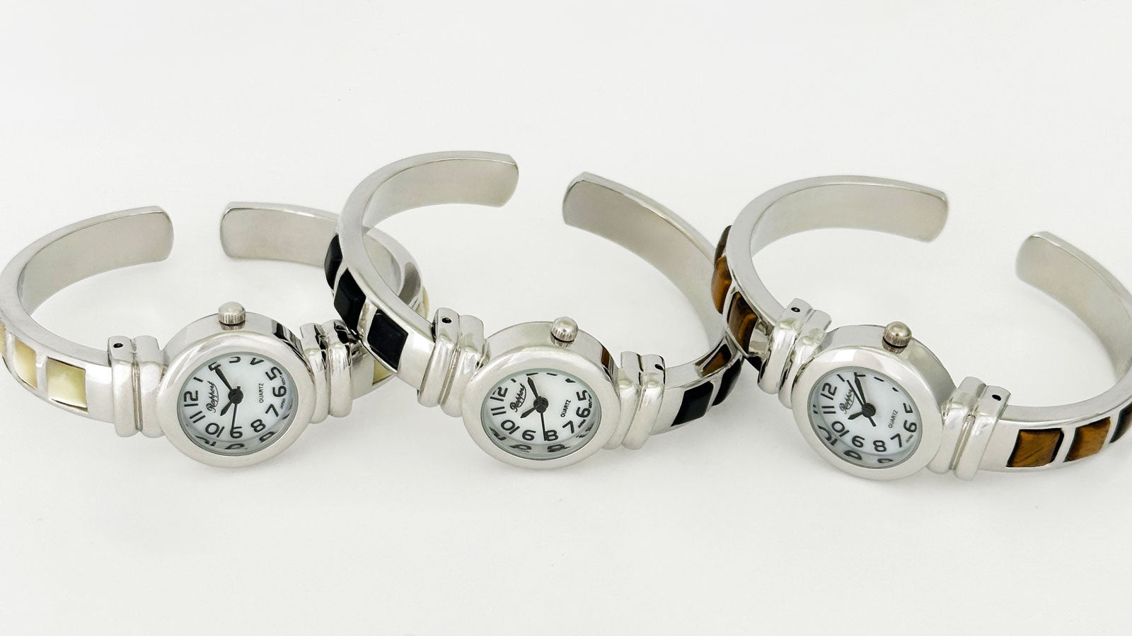 【Rapport】 バングルウォッチ カラーストーン 小柄 細め 華奢 レディース 腕時計