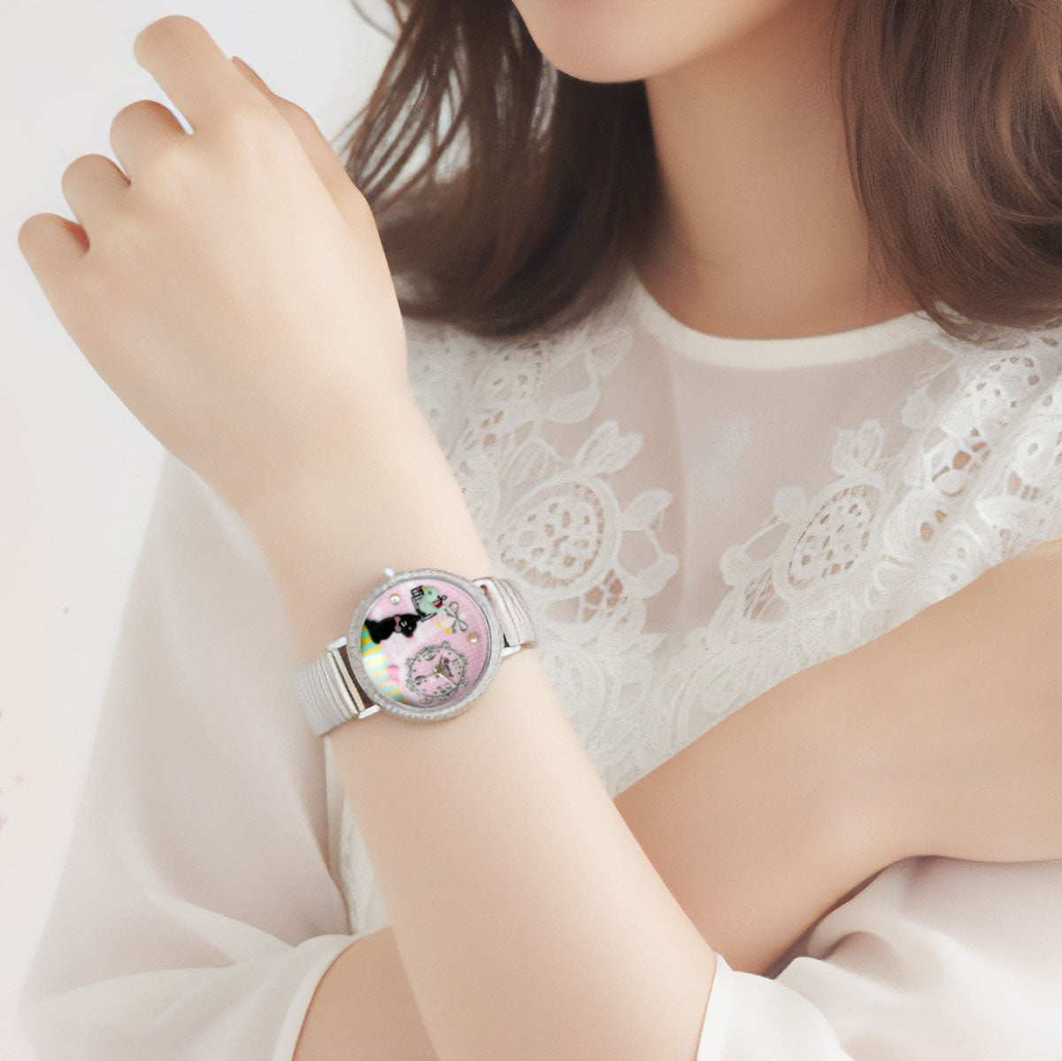 【Rapport】 ジャバラウォッチ ファンシーデザイン ロマンティック ラブリー レディース 腕時計