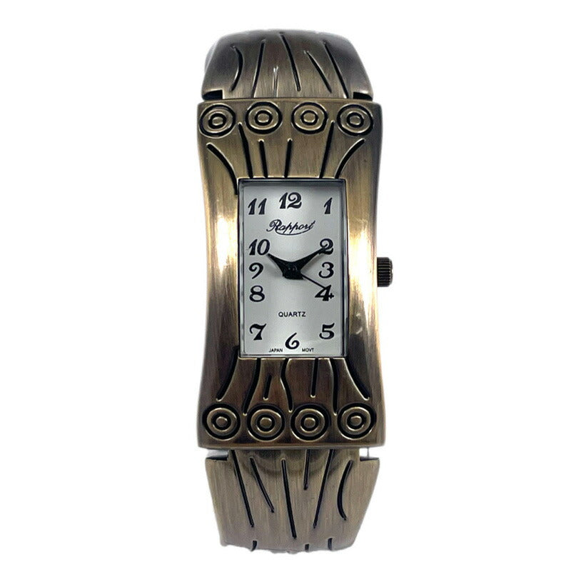 【Rapport】 バングルウォッチ アンティーク調 エスニック レトロ レディース 腕時計