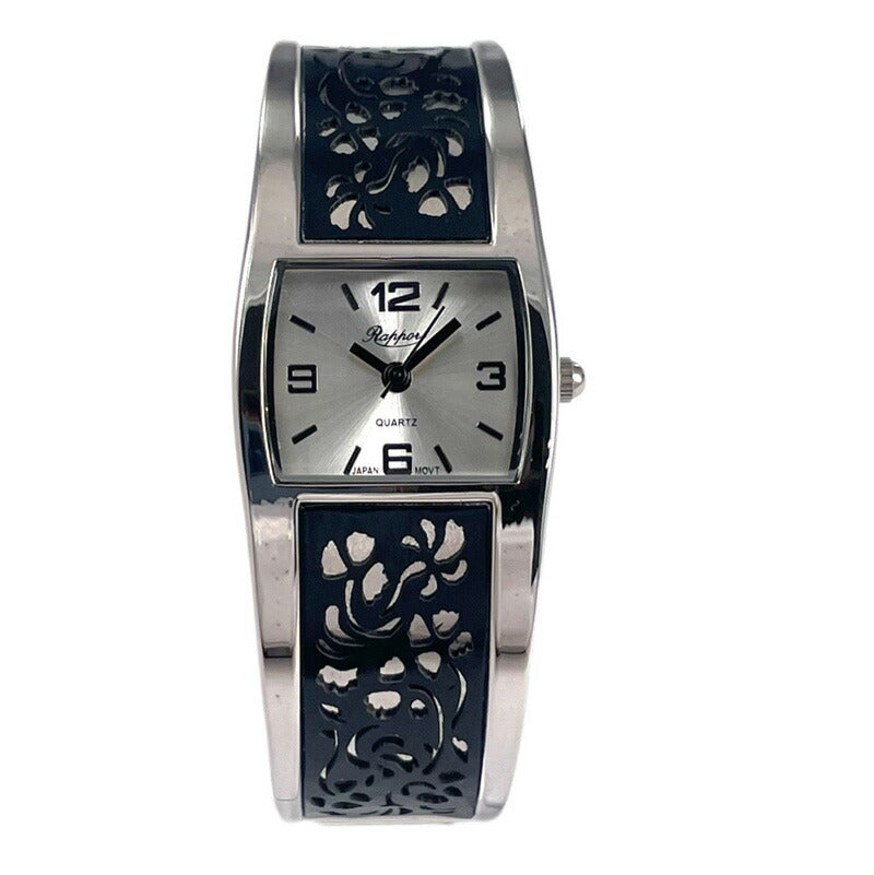 【Rapport】 バングルウォッチ メタルバングル 透かし彫り エキゾチック レディース 腕時計