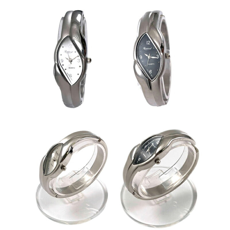 【Rapport】 バングルウォッチ メタルバングル 個性派 ミステリアス レディース 腕時計