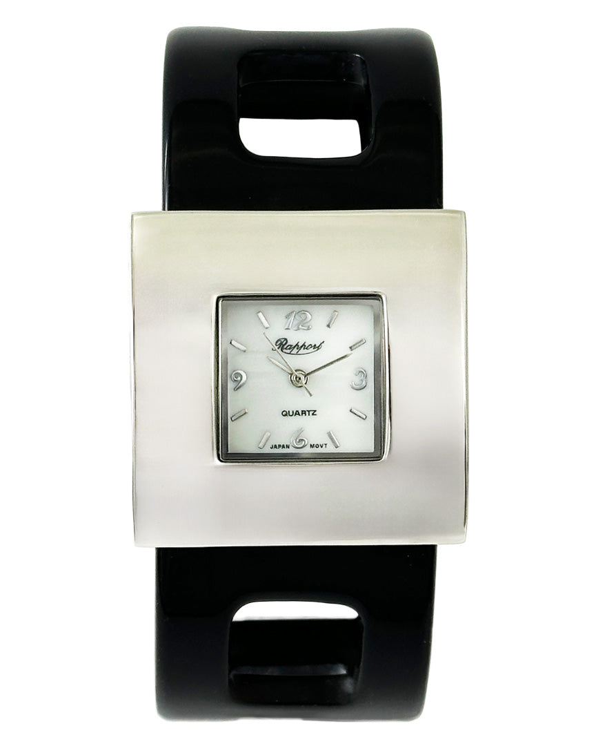 【Rapport】 バングルウォッチ カットアウト 幅広 存在感 モード モダン レディース 腕時計