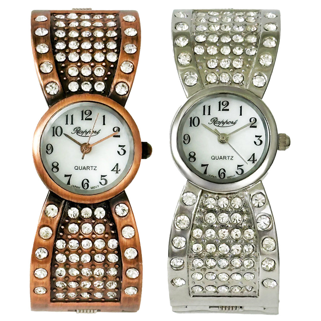 【Rapport】 バングルウォッチ コッパー アンティーク調 ブロンズ 華やか レディース 腕時計