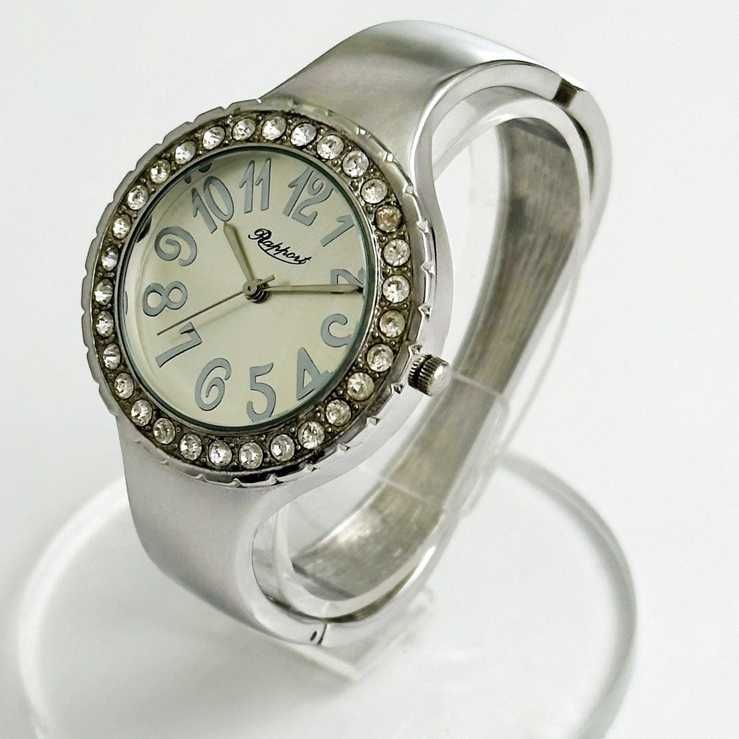 【Rapport】 バングルウォッチ メタル ラウンド 見やすい文字盤 モダン レディース 腕時計