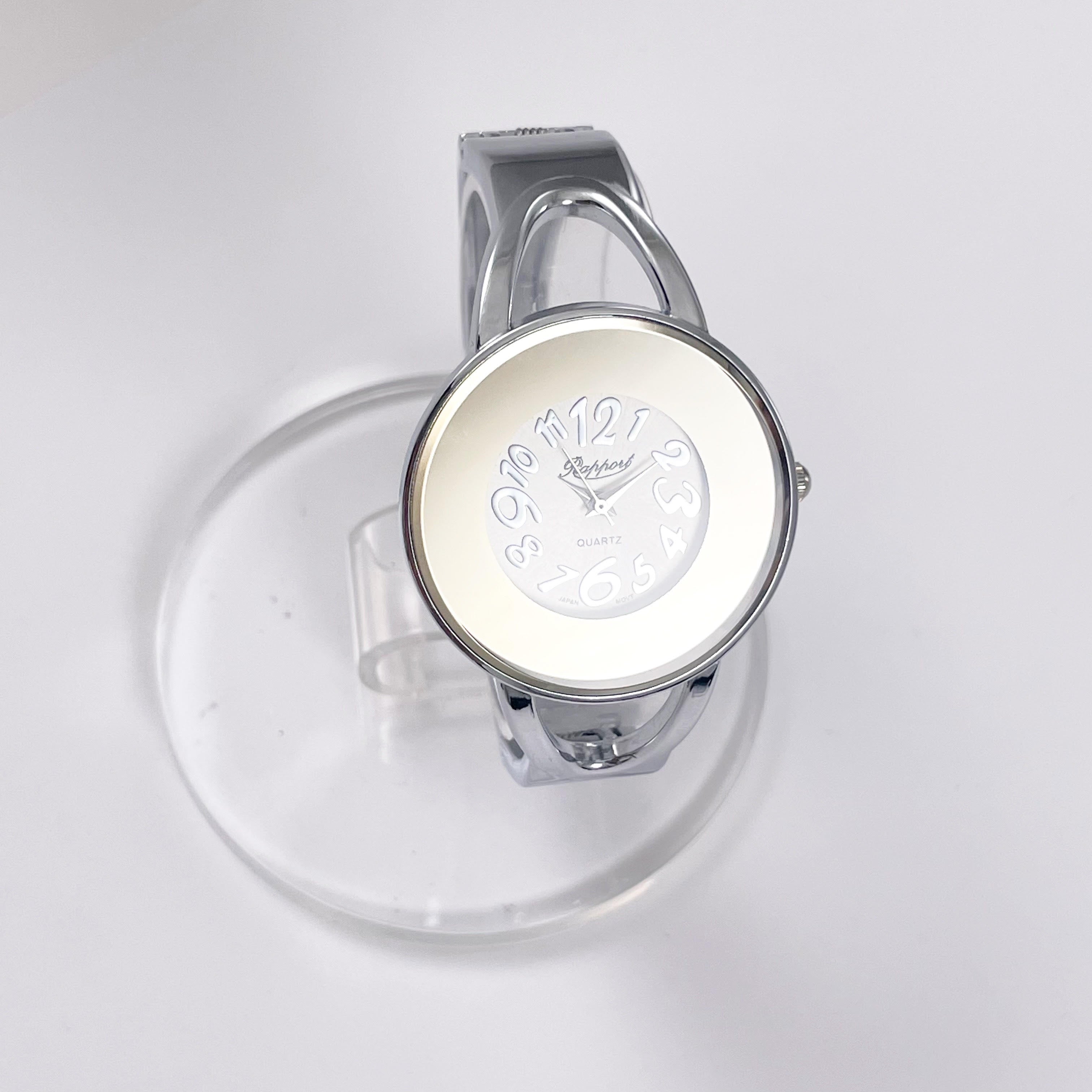 【Rapport】 バングルウォッチ 透かしバングル 個性派デザイン 抜け感 モード レディース 腕時計