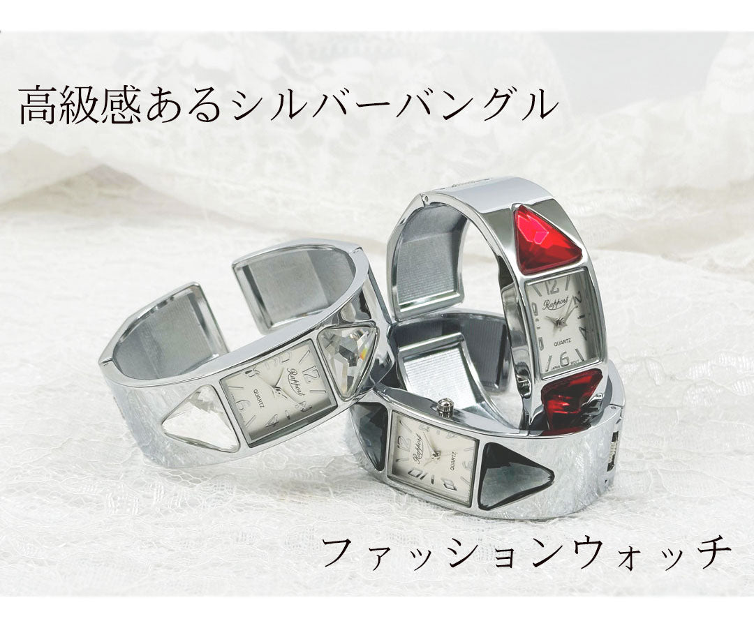 【Rapport】 バングルウォッチ ビジューバングル メタル レディース 腕時計