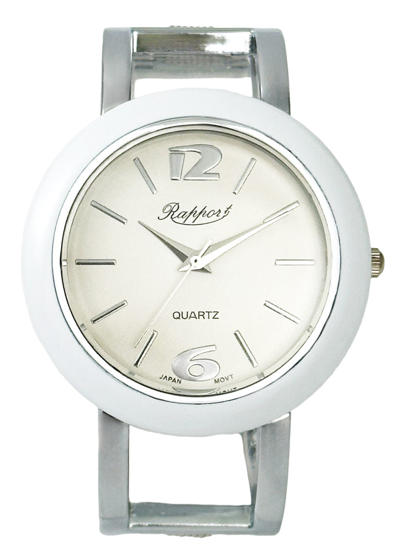 【Rapport】 バングルウォッチ 透けフレーム 見やすい文字盤 レディース 腕時計