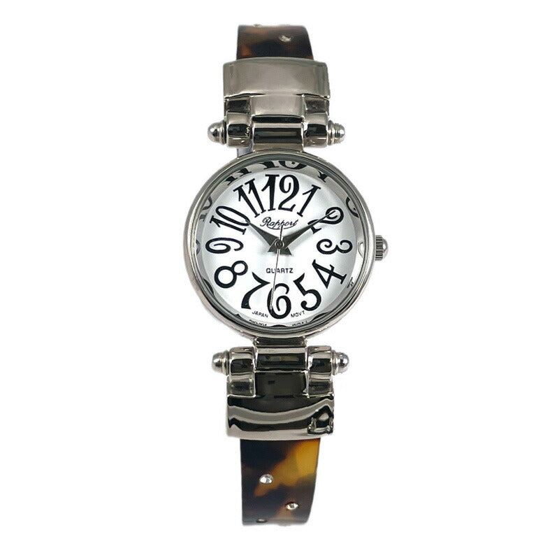 【Rapport】 バングルウォッチ プラスチックバングル ラウンド 華奢 細め レディース 腕時計