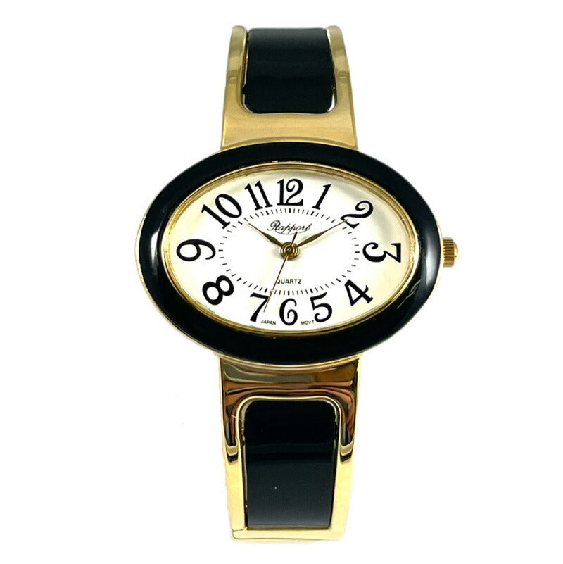 【Rapport】 バングルウォッチ ラグーン ゴールドフレーム 個性的 レディース 腕時計