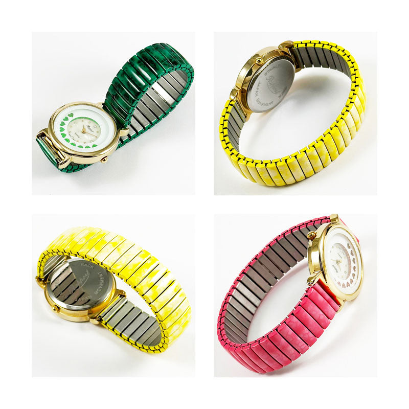 【Rapport】 ジャバラウォッチ ランニングハート レディース 腕時計