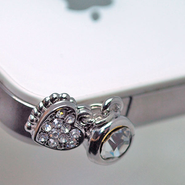 タブルハートのスマートフォンピアス　スマピ　イヤフォンジャックアクセ メール便OK プレゼント ギフト