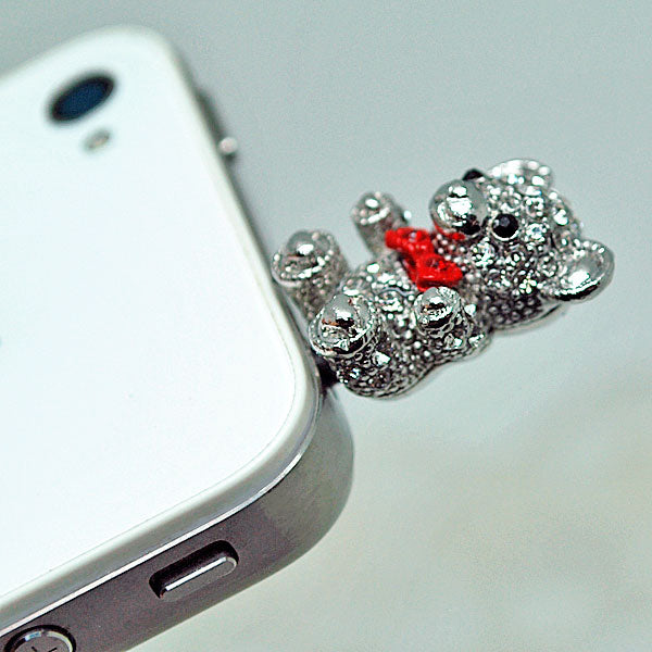 クマのスマートフォンピアス　スマピ　イヤフォンジャックアクセ メール便OK プレゼント ギフト