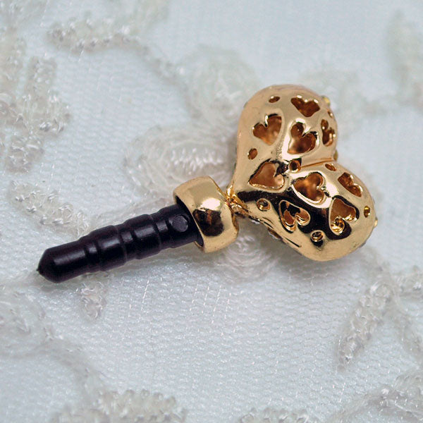 ハートのスマートフォンピアス　スマピ　イヤフォンジャックアクセ メール便OK プレゼント ギフト