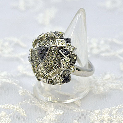 きらきらラインストーンのファッションリング プレゼント ギフト