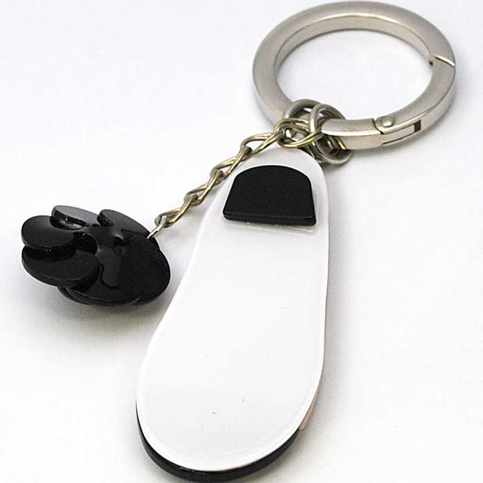 バレエシューズのバッグチャーム アクリル キーホルダー ペア お揃い シューズ パンプスホワイト ブラック ピンク プレゼント ギフト