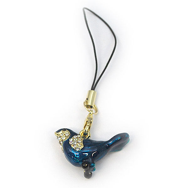 幸せの青い鳥 携帯ストラップ モチーフ マスコットチャーム レトロ 個性派 開運