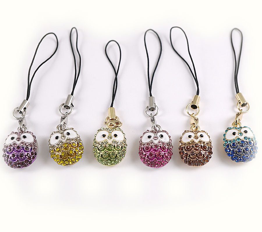 知恵と幸運のふくろう 携帯ストラップ モチーフ マスコットチャーム レトロ 個性派 開運