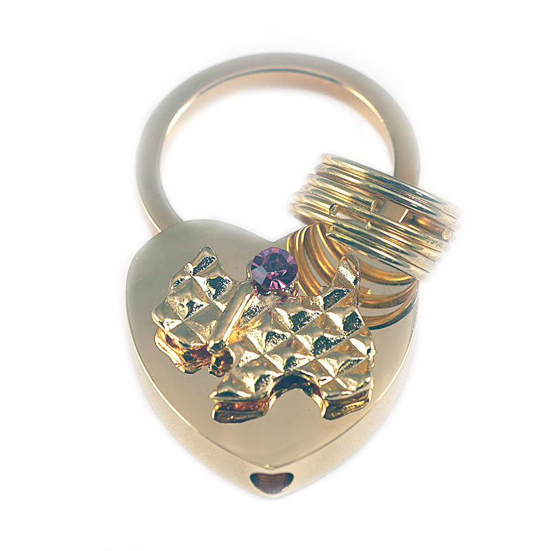 ゴールドハートのキーホルダー　キーリング プレゼント ギフト